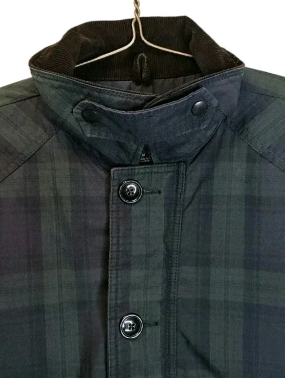 J Crew Men M Highland Skye Jacket Primaloft Hunting Plaid Black Corduroy Collar